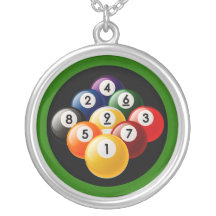 NINE BALL BILLIARDS RACK NECKLACE