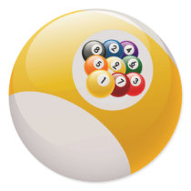 NINE BALL RACK BILLIARDS BALL STICKER