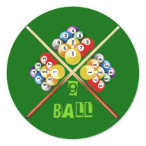 Nine Ball Round Sticker