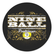 Nine Ball Vintage Design Stickers
