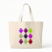 Nine Bug Droids (Android Multiple Purple Colours) Tote Bag