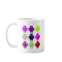 Nine Bug Droids (Android Multiple Purple Colours) Mugs