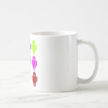 Nine Bug Droids (Android Multiple Purple Colours) Coffee Mug