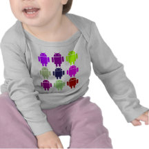 Nine Bug Droids (Android Multiple Purple Colours) T-shirts