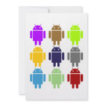 Nine Bug Droids (Multi-Coloured Android) invitations