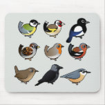 Nine cute Birdorable birds from Europe Mousepads