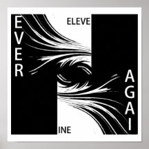 NINE ELEVEN NEVER AGAIN PRINT