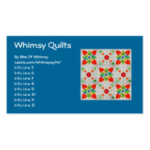Nine Patch Heart Quilt Business Card Template
