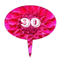 Ninety Years Blossom Birthday Cake Topper