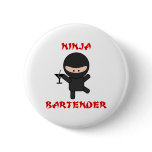 Ninja Bartender Holding Martini Buttons