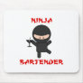 Ninja Bartender Holding Martini Mouse Pads