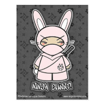 Ninja Bunny! Postcard