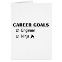 Ninja Career Goals - Engineer Greeting Cards