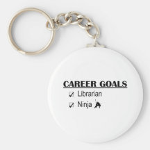 Ninja Career Goals - Librarian Keychain