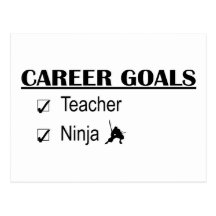 Ninja Career Goals - Teacher Post Cards