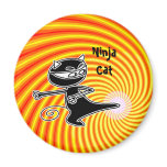 Ninja Cat Firekick Magnet