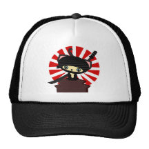 ninja cat kawaii trucker hat
