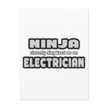 Ninja Cleverly Disguised As An Electrician Postcards