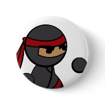 Ninja Close-up Pinback Button