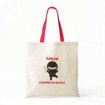 ninja cosmetologist with scissors bags