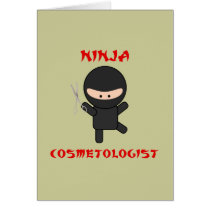 ninja cosmetologist with scissors