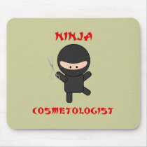 ninja cosmetologist with scissors