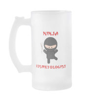 ninja cosmetologist with scissors mugs