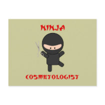 ninja cosmetologist with scissors