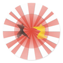 Ninja Dreaming Round Stickers