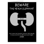 Ninja Elephant! Greeting Cards