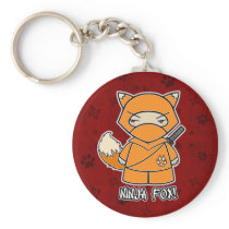 Ninja Fox! In Red Keychain