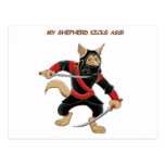 Ninja German Shepherd Post Cards