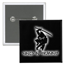 ninja in training buttons