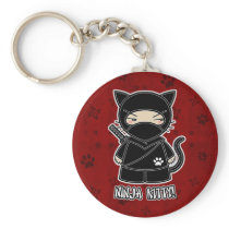 Ninja Kitty! In Red Keychain
