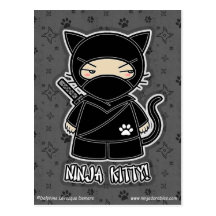 Ninja Kitty! Postcard