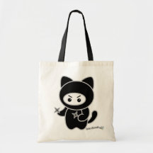 Ninja kitty tote tote bag