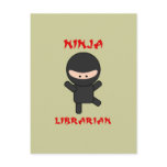 Ninja Librarian (Plain) postcards