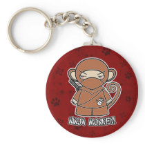 Ninja Monkey! In Red Keychain