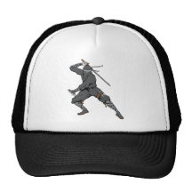 Ninja ~ Ninjas 2 Martial Arts Warrior Fantasy Art Mesh Hat