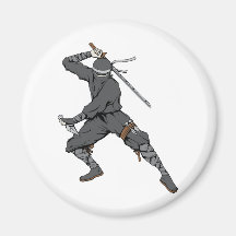 Ninja ~ Ninjas 2 Martial Arts Warrior Fantasy Art Fridge Magnet