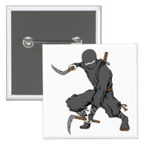 Ninja ~ Ninjas Martial Arts Warrior Fantasy Art buttons