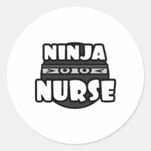 Ninja Nurse Round Sticker