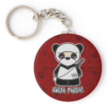 Ninja Panda! In Red Keychain