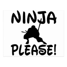 Ninja Please! Postcard