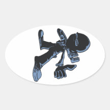 Ninja Plumber Oval Sticker