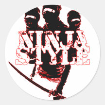 NINJA STYLE : ROUND STICKERS