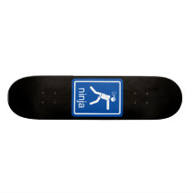 ninja universal sign. skate board