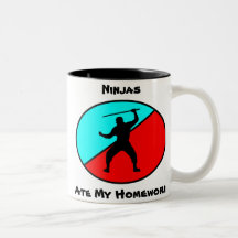 Ninjas ate my homework mugs