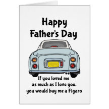 Nissan Figaro  - Happy Father's Day Card
