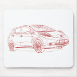 Nissan poussent des feuilles 2013 tapis de souris